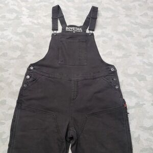 Dovetail Bibs Overall Womens 18/32 Black Pockets NWT Workwear